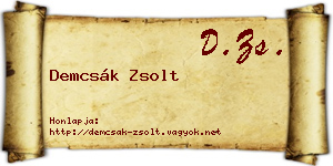 Demcsák Zsolt névjegykártya